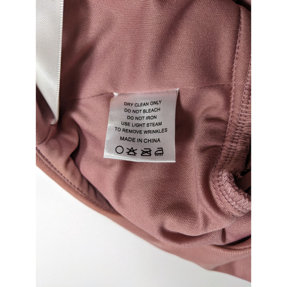 Azazie Maxi Dress Rose Pink A10 10 Bridesmaid Halter Neck V-neck Padded Slit - Picture 5 of 11